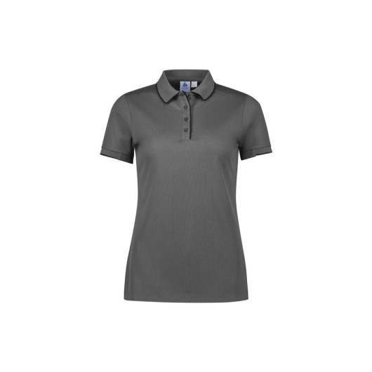 Womens Focus Short Sleeve Polos Ash Black